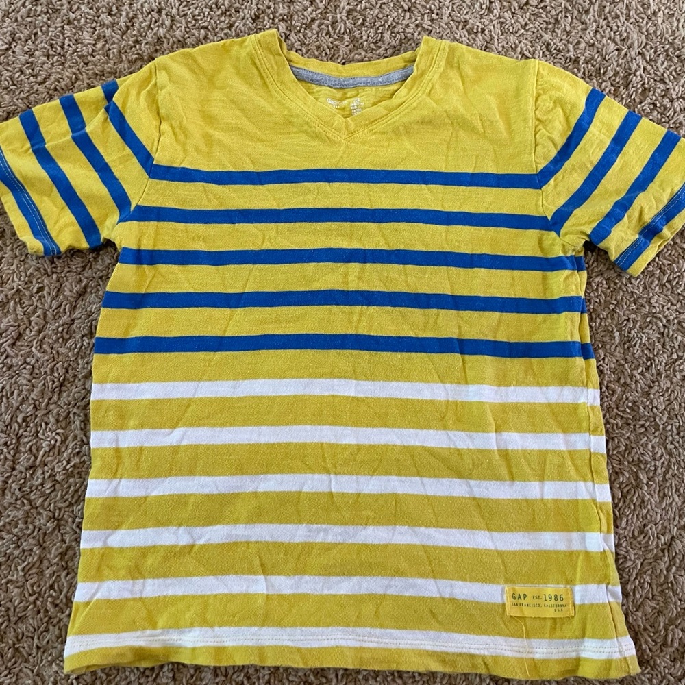 Boys Gap Kids Stripes V-Neck T-shirt